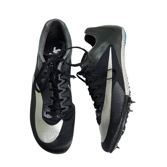 Nike Zoom Rival Sprint Track & Field Sprinting Shoe Size M 9 W 10.5 Black Silver - Picture 1 of 11